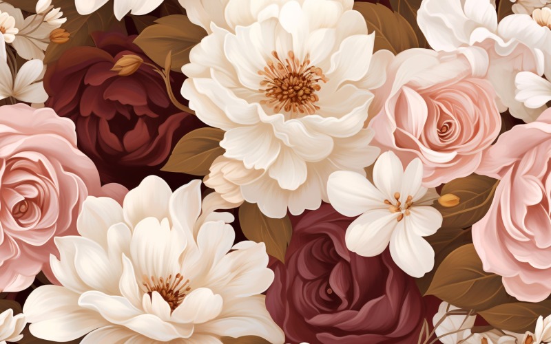 Fondo de mosaico de patrón floral 69