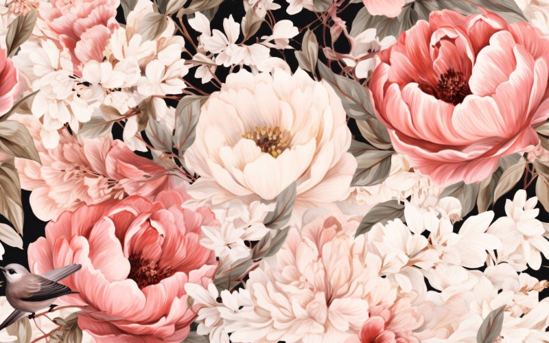 Fundo de azulejo com padrão floral 29