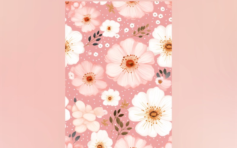 Fundo de azulejo com padrão floral 57