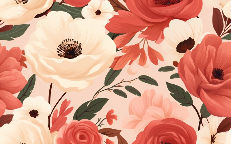 Fundo de azulejo com padrão floral 95