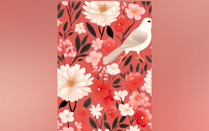 Fliesenhintergrund mit Blumenmuster 56.