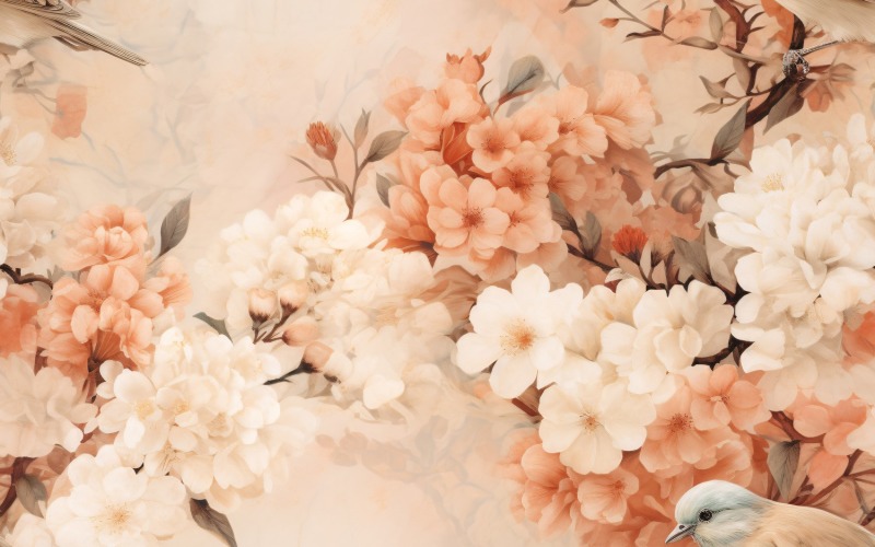 Floral Pattern Tile Background 102.