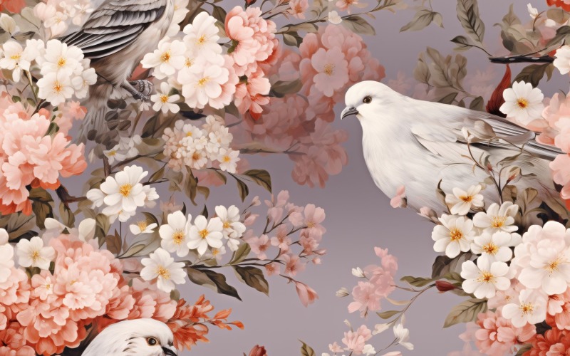 Floral Pattern Tile Background 104.