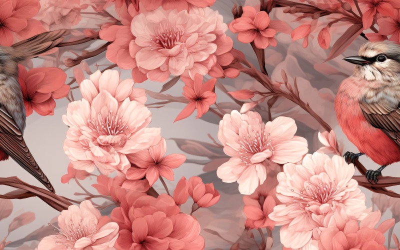 Fondo de mosaico con estampado floral 107.