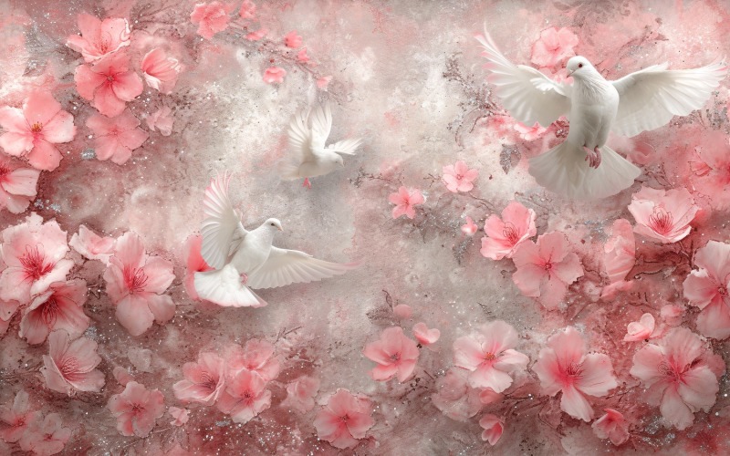 Fondo de mosaico con estampado floral 127