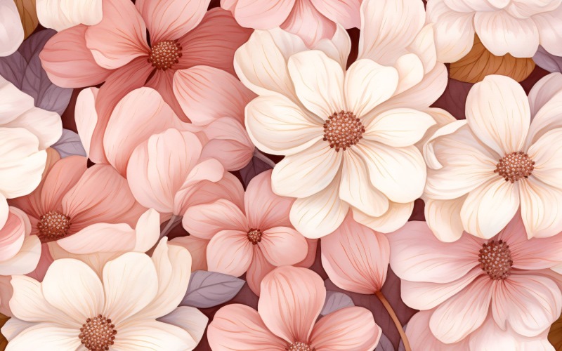 Fondo de mosaico con estampado floral 138