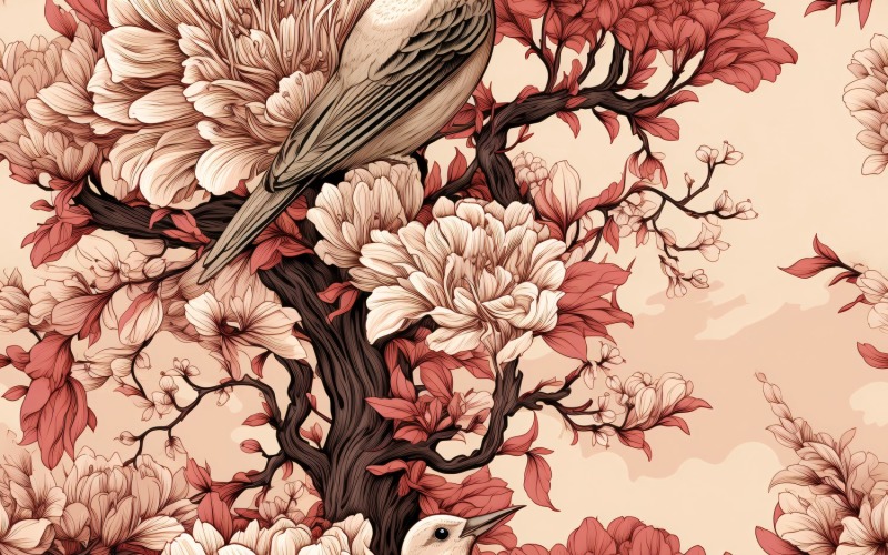 Fondo de mosaico de patrón floral 82