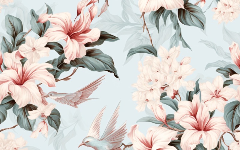 Fundo de azulejo com padrão floral 49