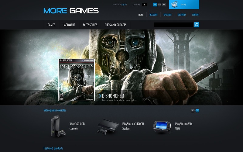 Games & Consoles PrestaShop Theme