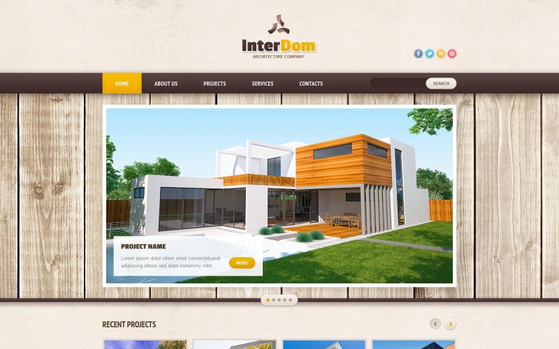 İnşaat Şirketi Duyarlı Web Sitesi Şablonu