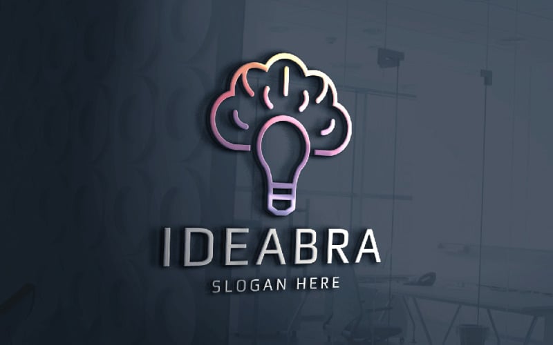 Idea Brain Bulb Professionelles Logo