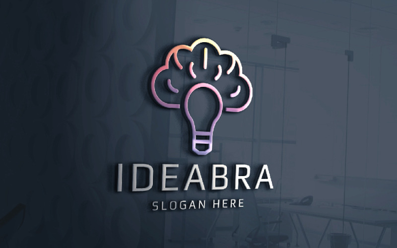 Idee Brain Bulb Professioneel Logo