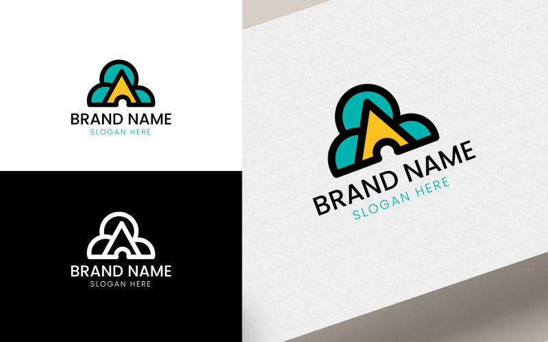 Letra A nube vector logo-06-87