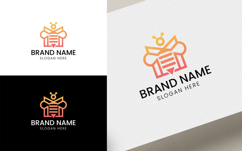 modern bee vector logo-06-86