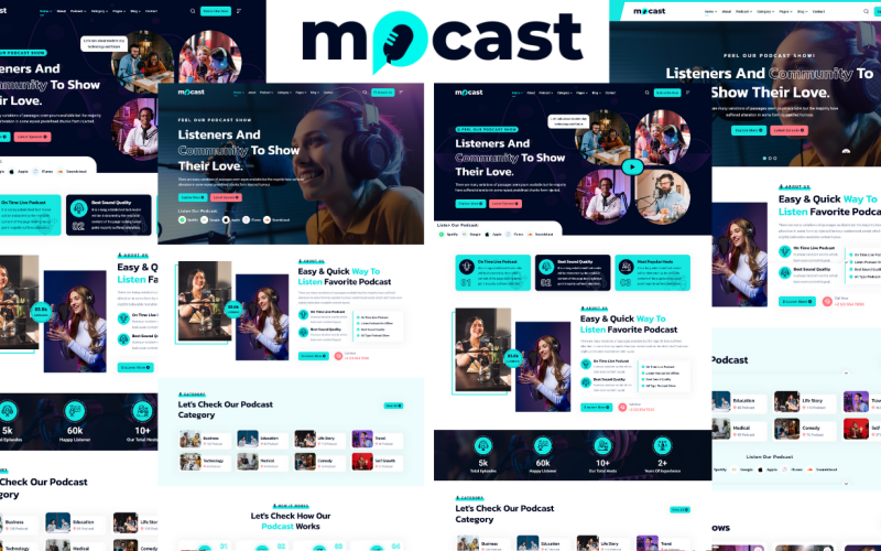 Mocast – šablona podcastu HTML5