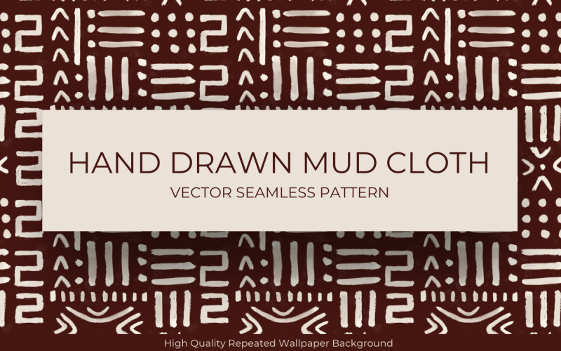 Bezszwowe ręcznie rysowane afrykańskie tło