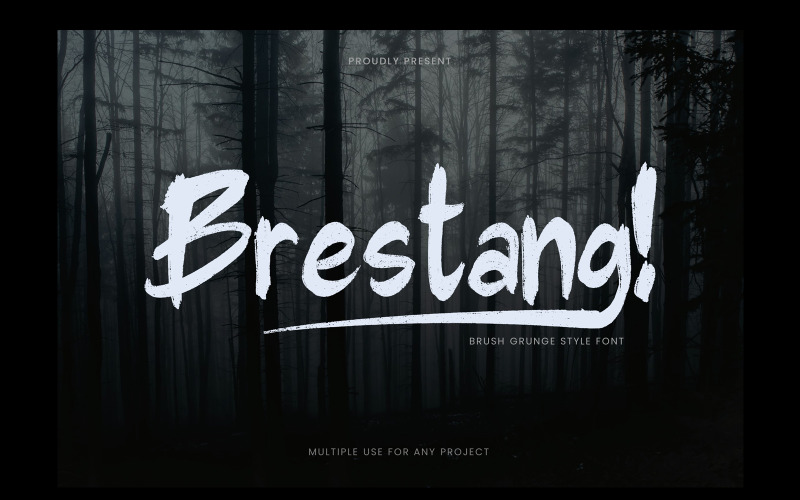 Czcionka - styl pędzla Brestang Thriller