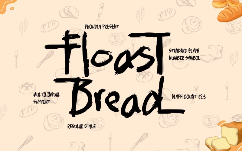 Floastbrood - Borstel handgeschreven lettertype