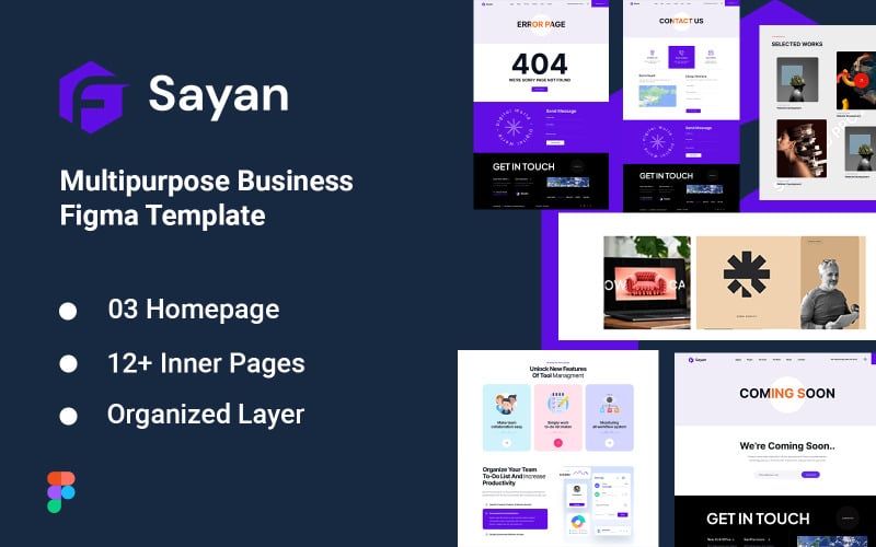 Sayan - Multipurpose Figma Template #426449 - TemplateMonster