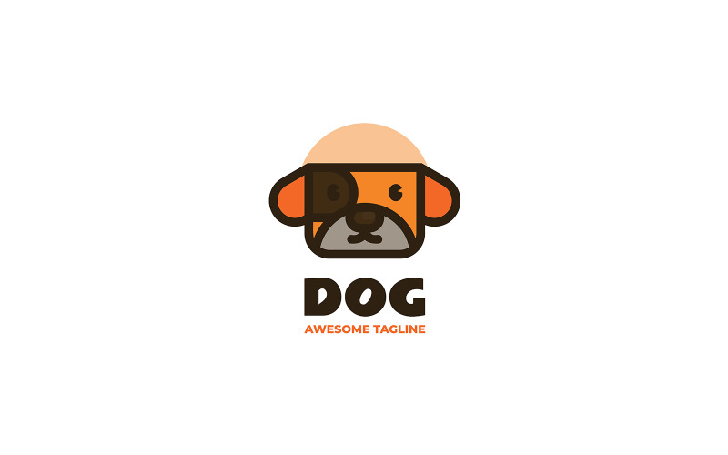 Création de logo de mascotte simple de chien 4