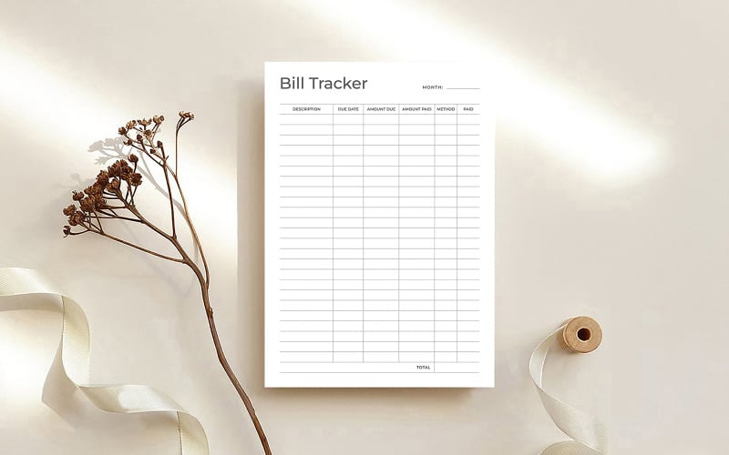 Diseño de plantilla de Canva Bill Tracker