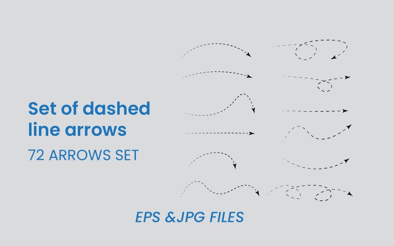 Набір пунктирна лінія стрілки