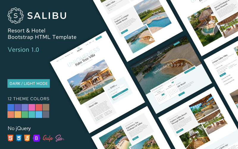 Salibu - Resort & Hotel Bootstrap HTML-шаблон