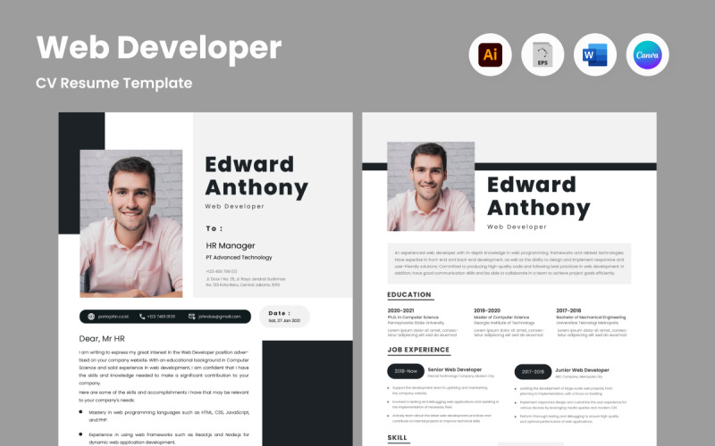 Улучшите свое заявление о приеме на работу с помощью Resume Web Developer V3