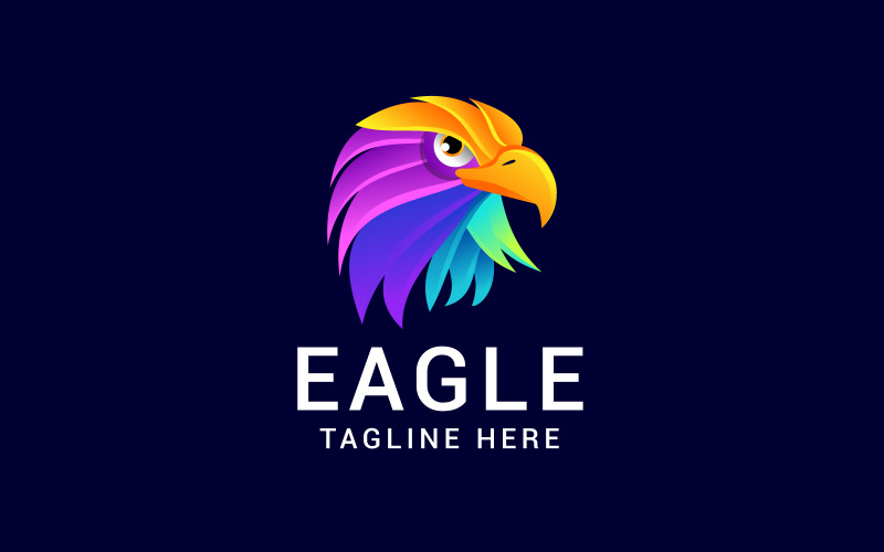 Design de logotipo de águia colorido
