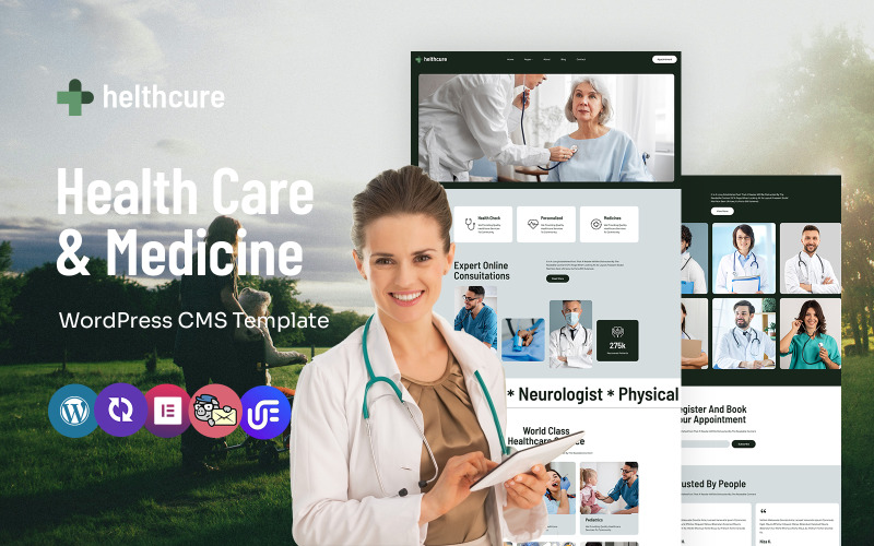 helthcure - Gezondheidszorg en geneeskunde Multifunctioneel WordPress Elementor-thema