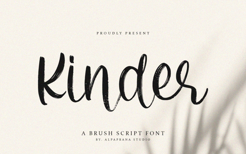 Kinder - Penseelscriptlettertype