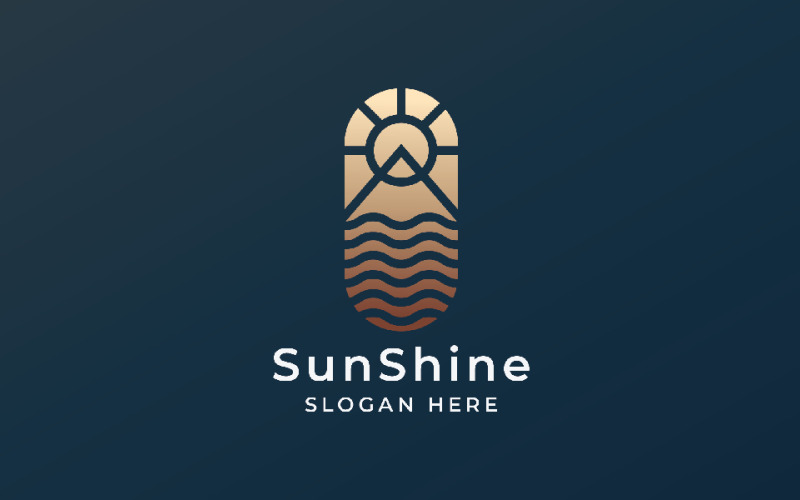 Logotipo profesional de viajes Sun Shine