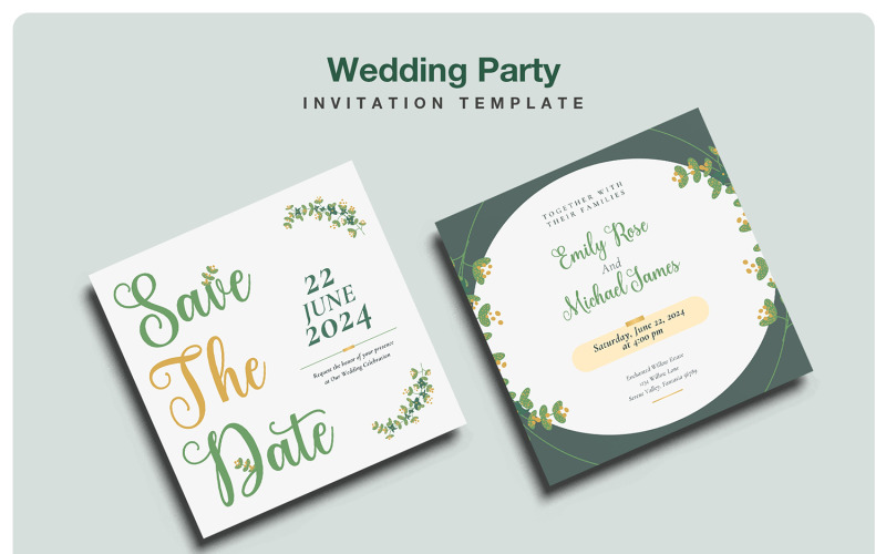 Modèle d'invitation à une fête de mariage