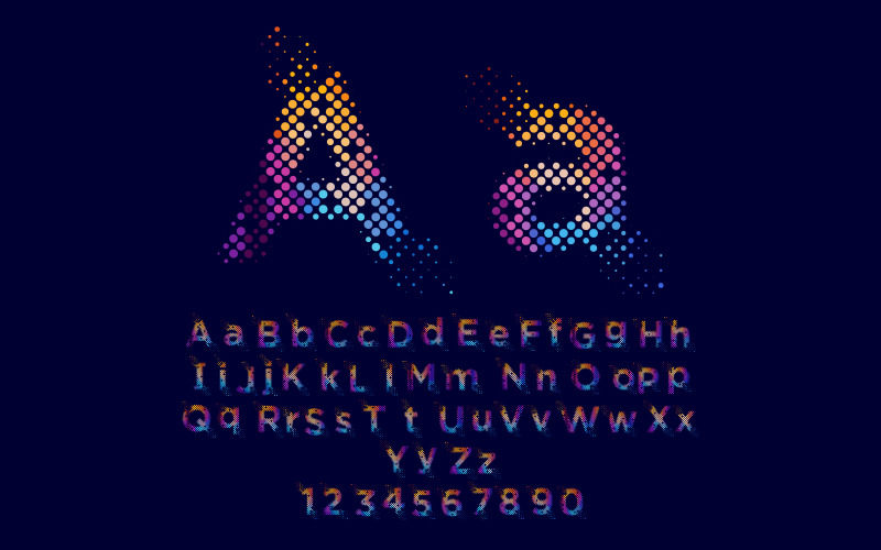 Písmena od A do Z Iniciály Polotónové Logo pro techniku, připojení, síť