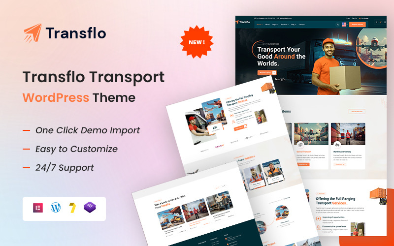 Transflo – Szállítási, logisztikai és költöztető cég WordPress téma