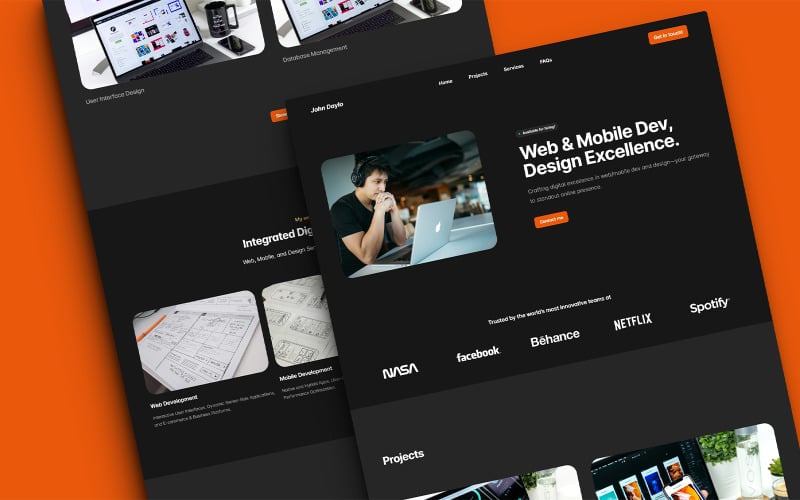 Creatrix — bezpłatny szablon portfolio HTML klasy premium do tworzenia stron internetowych, tworzenia aplikacji mobilnych i doskonalenia projektowania