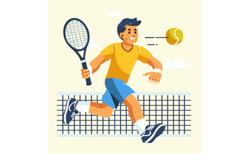 Elle Çizilmiş Wimbledon Şampiyonası İllüstrasyonu