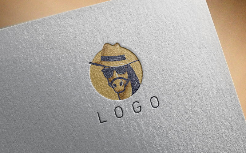 Logo de cheval élégant 3-0437-23