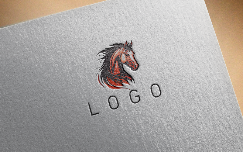 Logo de cheval élégant 9-0443-23