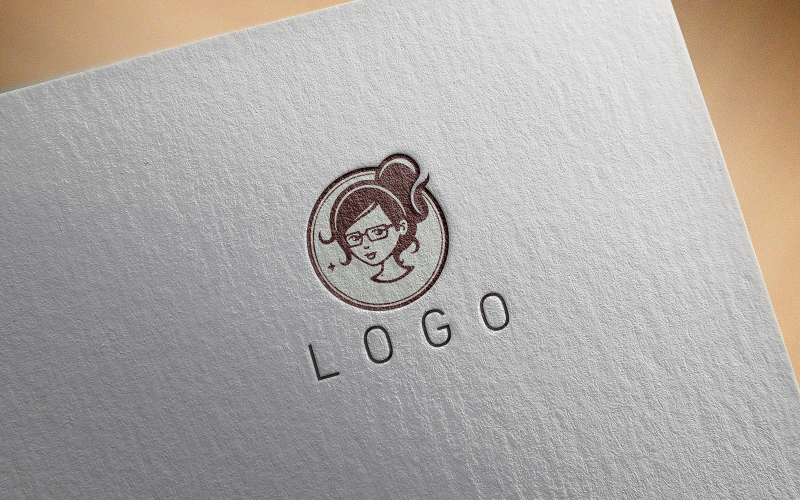 Logo fille élégante9-0550-23