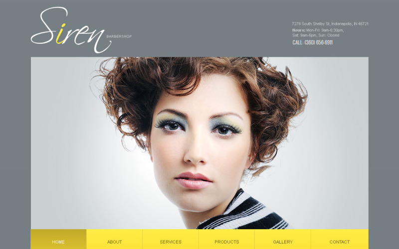 Hair Salon Moto CMS HTML Template #42703