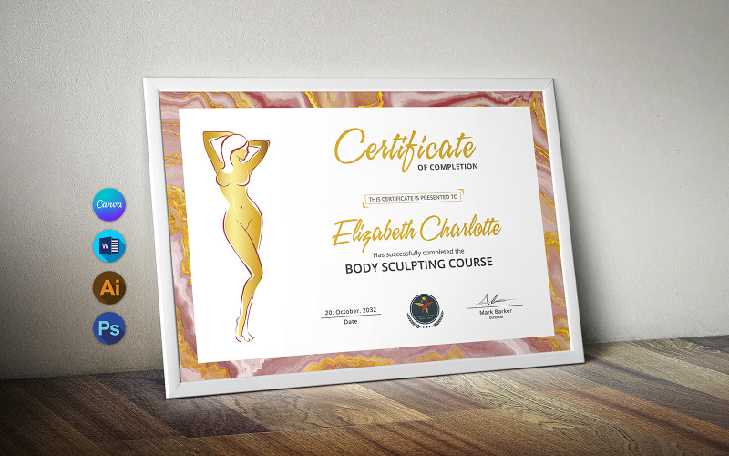 Certificato di formazione sulla scultura corporea di Canva