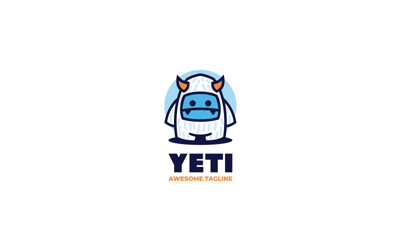 Création de logo de dessin animé de mascotte Yeti