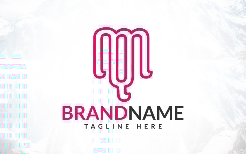 Logo-Design mit dem Buchstaben MQ oder QM