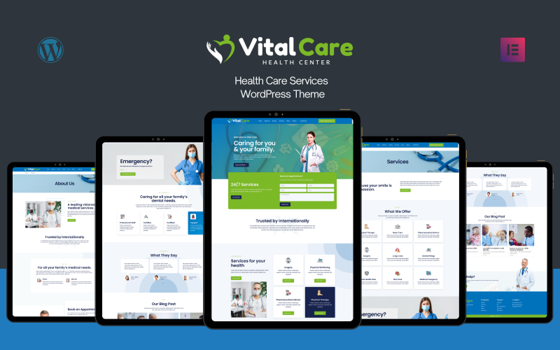 Vital Care – багатофункціональна тема WordPress для медичних послуг