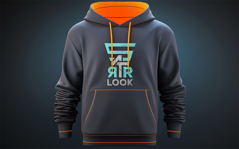 Kapşonlu logo maketi_erkek kapüşonlu sweatshirt maketi_hoodie maketi