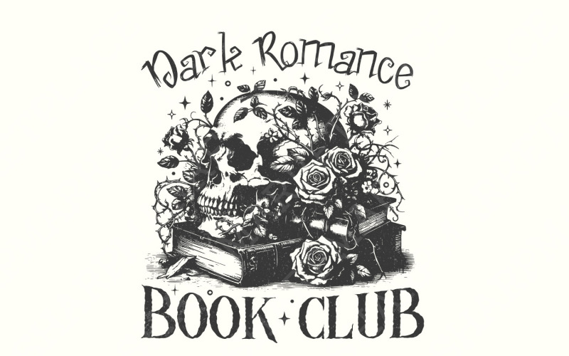Knižní klub Dark Romance PNG, Milovník knih, Knižní Png, Dárek pro milovníka smutků, Kniha Dark Romance, Pikantní