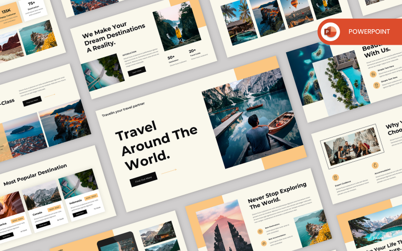 Travelin - Шаблон Путешествия и Туризма PowerPoint