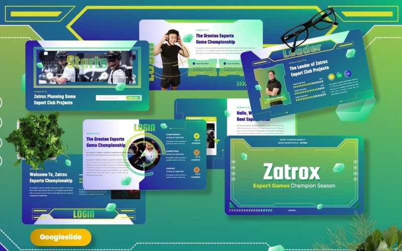 Zatrox - Esport Champion Googleslide-sjablonen