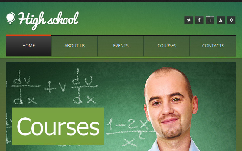 University Facebook HTML CMS Template